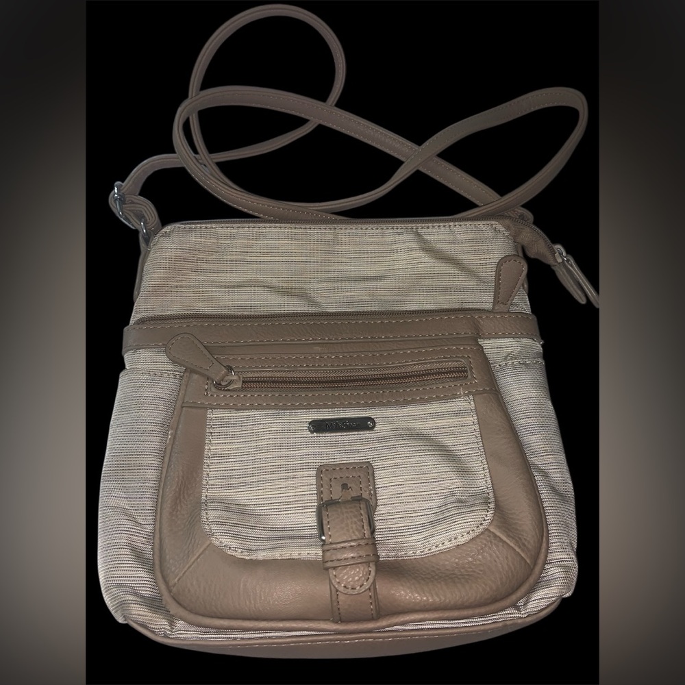 Multi Sac Beige and Brown Crossbody Bag Pre loved